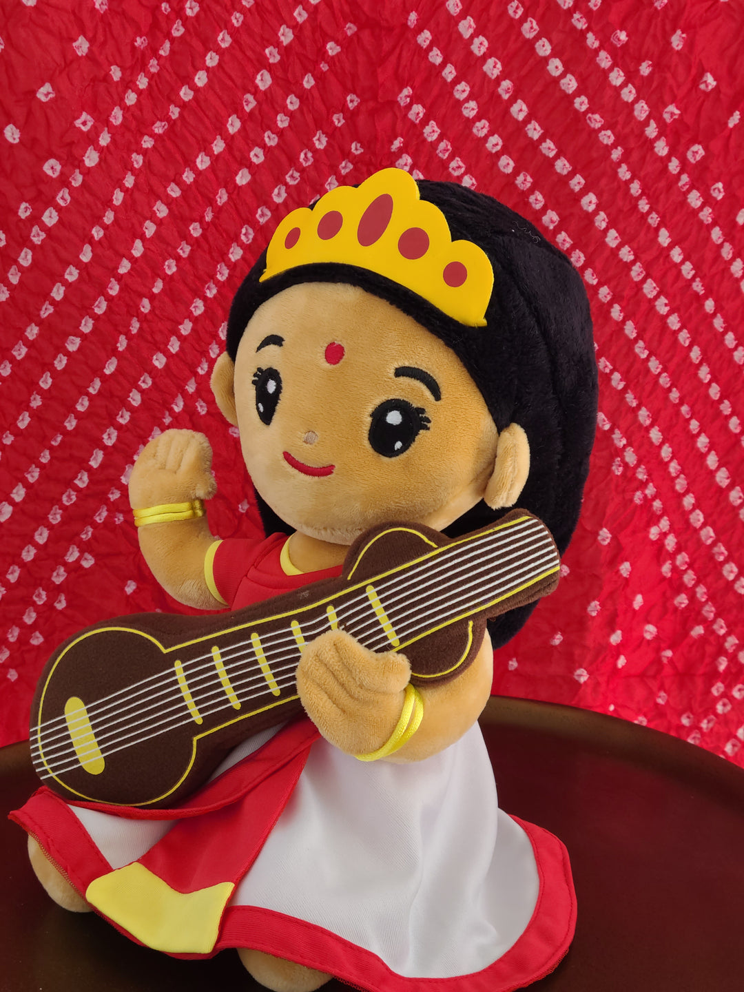 Saraswati Devi (Medium 11") Mantra Singing Plush Toy