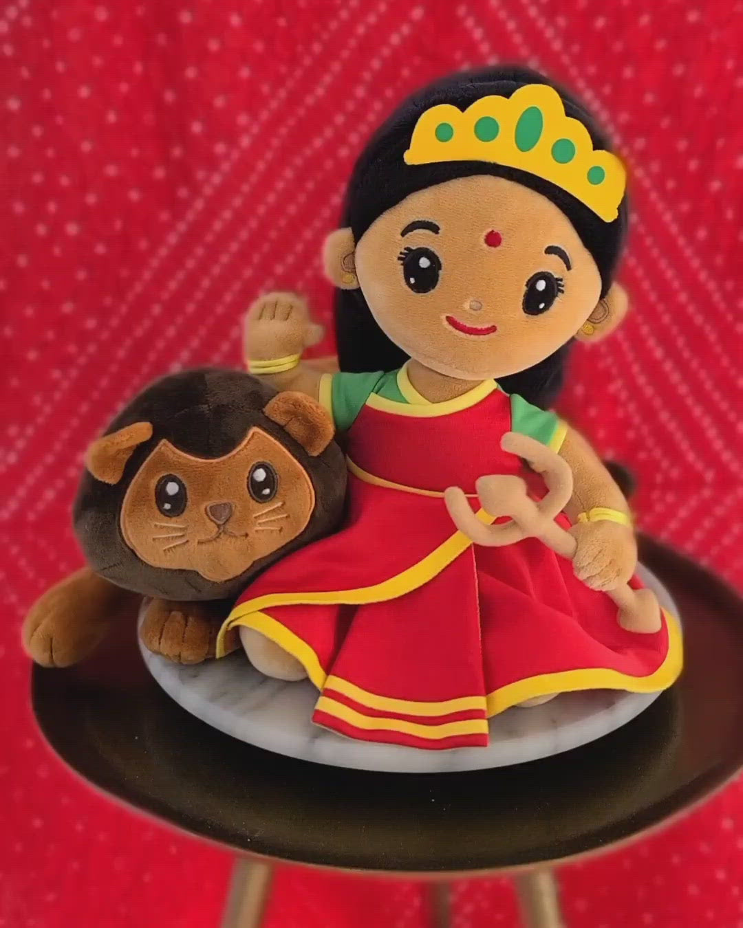 Durga Devi (Medium 11") Mantra Singing Plush Toy