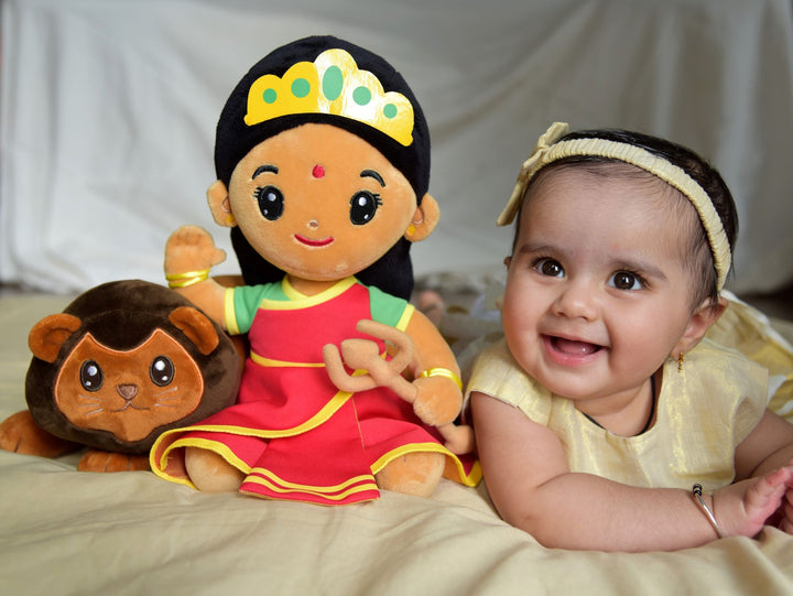 Durga Devi (Medium 11") Mantra Singing Plush Toy