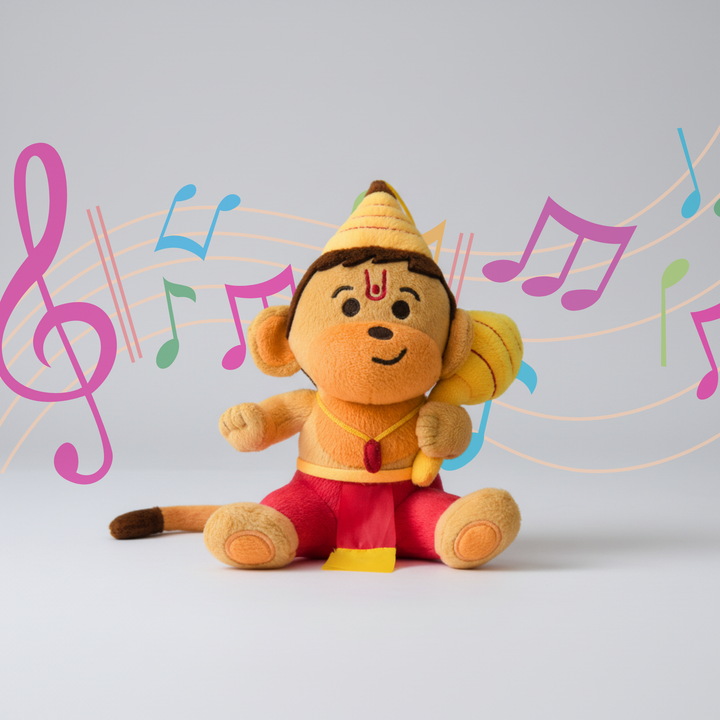 Baby Hanuman (Mini 7") Mantra Singing Plush Toy