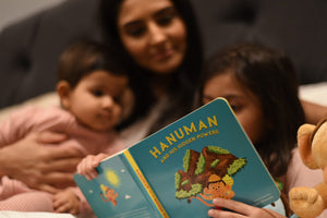 child reading hanuman and his hidden powers