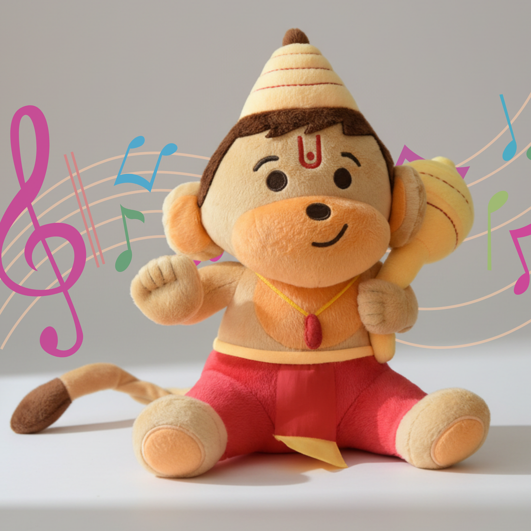 Baby Hanuman (Medium 11") Mantra Singing Plush Toy