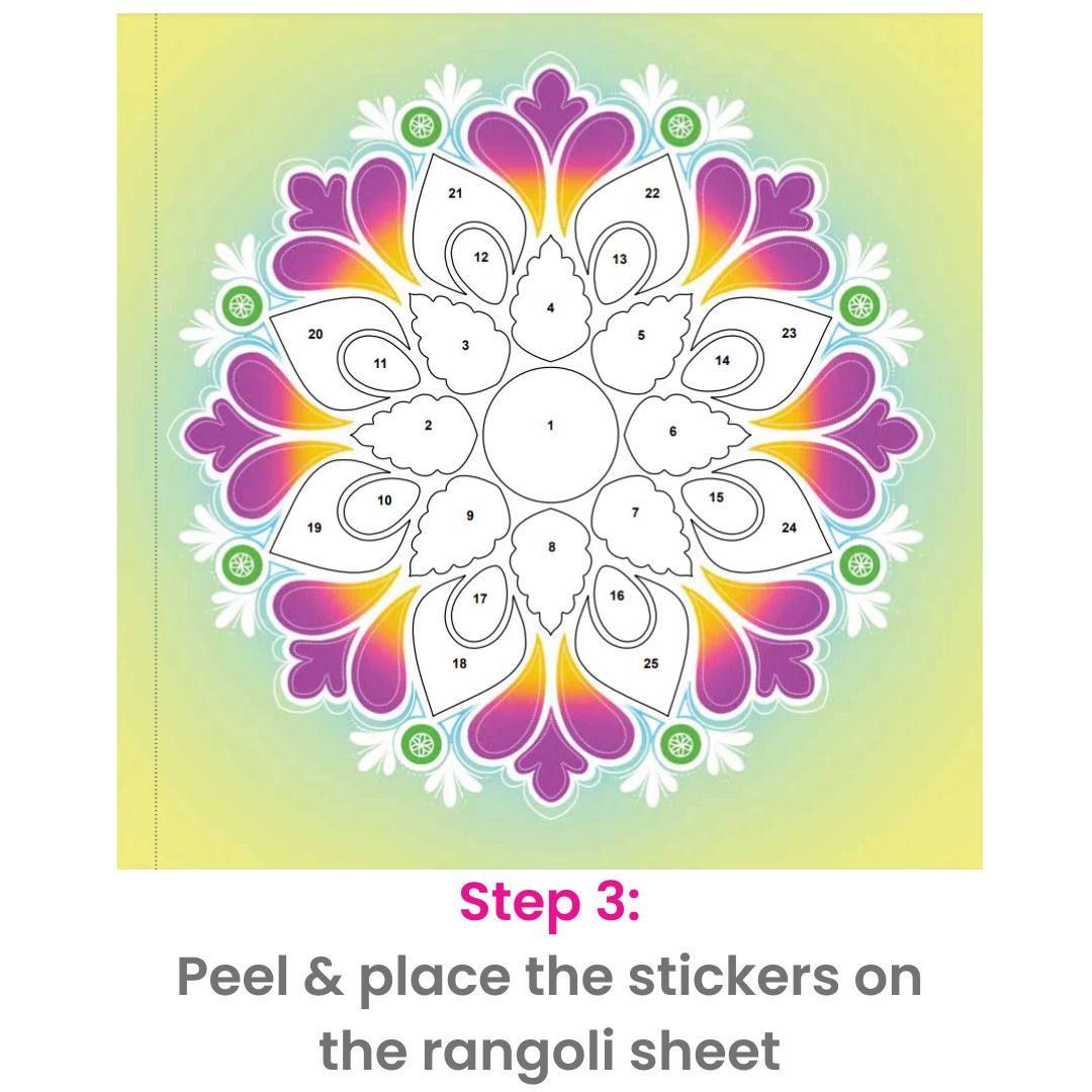 Rangoli With Stickers: Diwali Activity Book